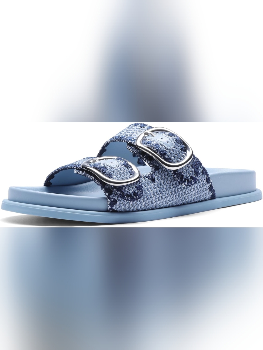 Justfab Skyway Double-Buckle Slide Sandal